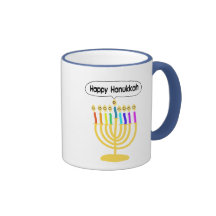Happy Channukah Menora / Chanukia Mug