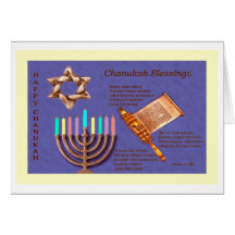 Happy Chanukah - Chanukah Blessings Card