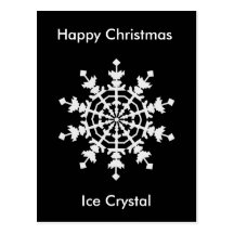 Happy Christmas - Ice Crystal Postcard