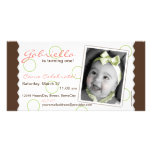Happy Circle Photo Card: Brown & Green