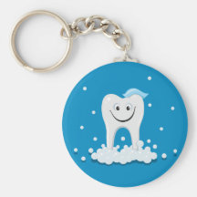 Happy clean tooth key chain