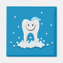 Happy clean tooth refrigerator magnet