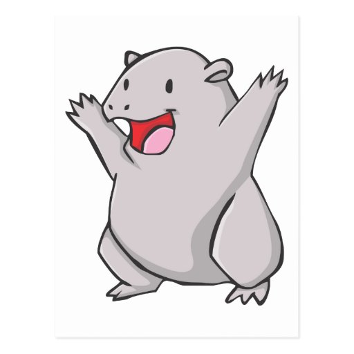 Happy Common Wombat Cartoon | Zazzle