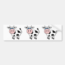 Happy Cow - Customisable! Bumper Stickers