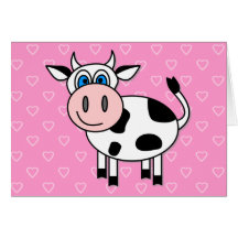 Happy Cow - Customisable! Greeting Cards