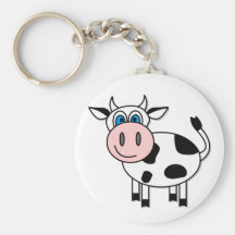 Happy Cow - Customisable! Key Chain