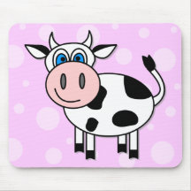 Happy Cow - Customisable! Mousepads