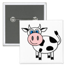 Happy Cow - Customisable! Pin