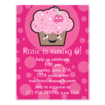 Happy Cupcake Birthday Party Invitation