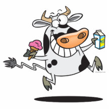 happy cute dairy cow cartoon ice cream milk photo sculpture