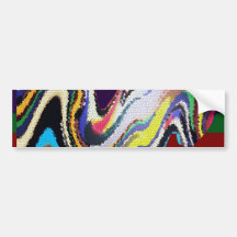 Happy Dance - Stained Glass Waves Bumper Sticker