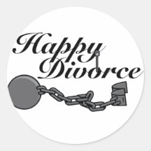 Happy Divorce! Round Stickers
