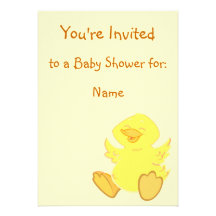 Happy Duck Baby Shower Invitations