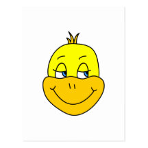 Happy Duck Cartoon. Post Card