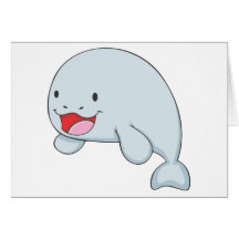 Happy Dugong Greeting Cards