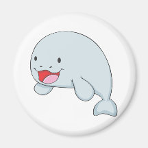Happy Dugong Refrigerator Magnets