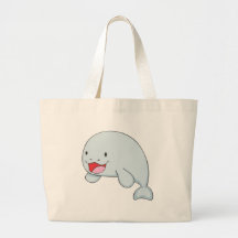 Happy Dugong Tote Bags