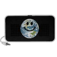Happy Earth smiley face iPod Speakers