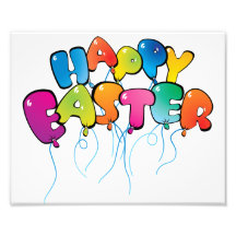 Happy Easter Balloons Art Photo