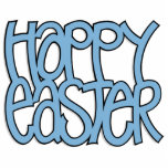 Happy Easter blue Sculpture Photo Sculpture