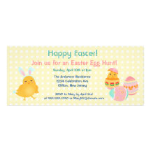 Happy Easter Chicks Easter Egg Hunt Invitation