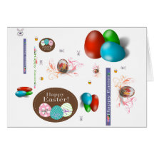 Happy Easter Collage Greeting Card