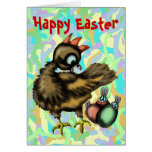 Happy Easter funny chick and bunnies card