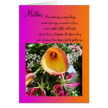Happy Easter Mother Card - Orange Lilly