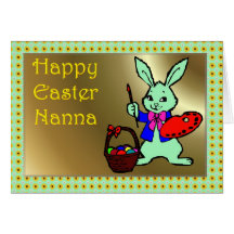 HAPPY EASTER NANNA BUNNY RABBIT GREETING CARDS