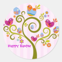 Happy Easter Round Sticker