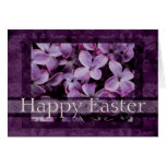 Happy Easter Textured Lilacs Card cards