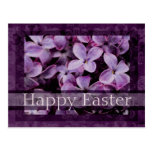Happy Easter Textured Lilacs postcards