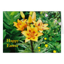 Happy Easter - Yellow Iris Card