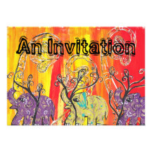 Happy Elephant Parade Invitations