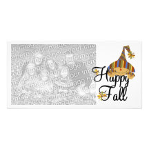 Happy Fall Scarecrow Photo Greeting Card