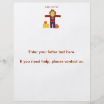 Happy Fall Y'all: Autumn scarecrow letter Custom Flyer