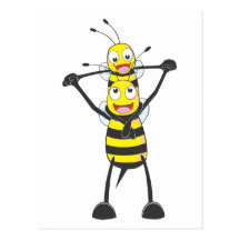 Happy Father and Son Bee Post Card