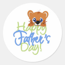 Happy Father's Day Baby TIger Sticker