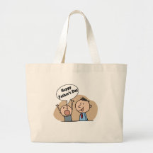 Happy Fathers Day Canvas Bags