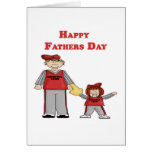 Happy Father's Day (daddy and me baseball) Greeting Cards