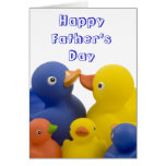 Happy Father's Day Duck Family Group Greeting Card
