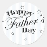 Happy Father's Day Message Round Stickers