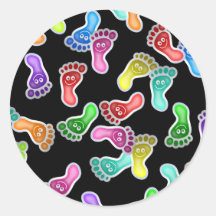 Happy Feet Wallpaper Round Sticker
