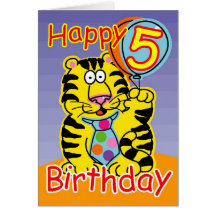 Happy fifth birthday cards