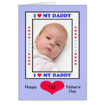 Happy First Fathers Day Photo Card