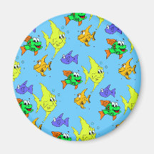 Happy Fish Refrigerator Magnet