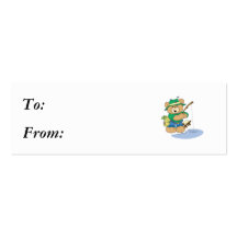 Happy Fishing Fisherman Bear Business Card