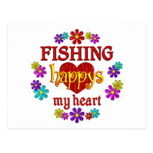 Happy Fishing Postcards