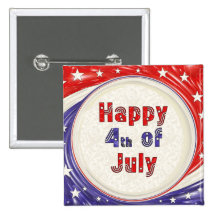 Happy Fourth of July Button