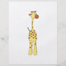 Happy Giraffe. Cartoon Custom Flyer